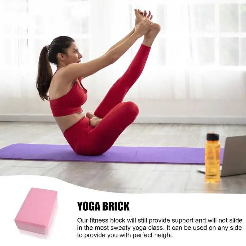 Yoga Block Foam Brick Stretching Aid Gym Pilates Exercise Fitness